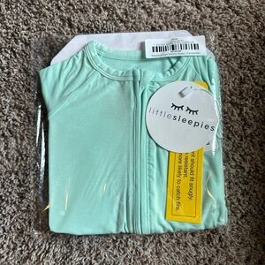 Little Sleepies Pastel Green Shorty Zippy 3-6 month